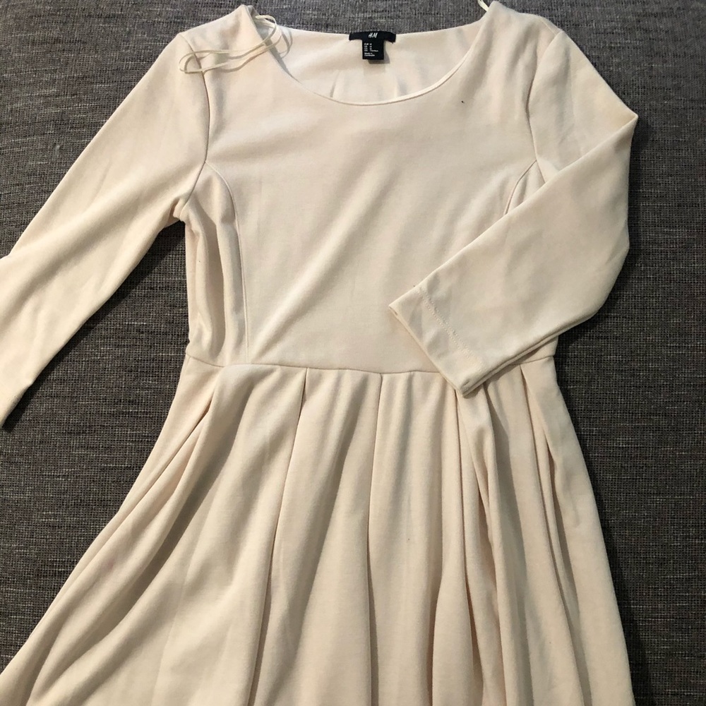 Cream dress - long sleeve